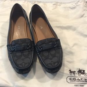 Coach black loafers